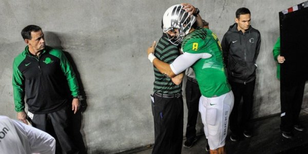 Mariota and Helfrich before Pac-12 Championships_Kevin Cline.jpg