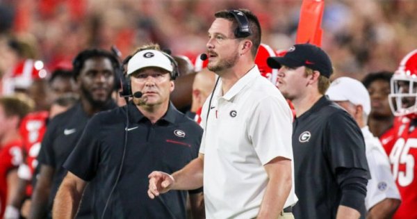Kirby Smart and Dan Lanning2_Jeff Sentel of DawgNation.jpg