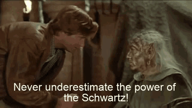 spaceballs-never-underestimate-power-schwartz-yogurt-bill-pullman-lonestar.gif